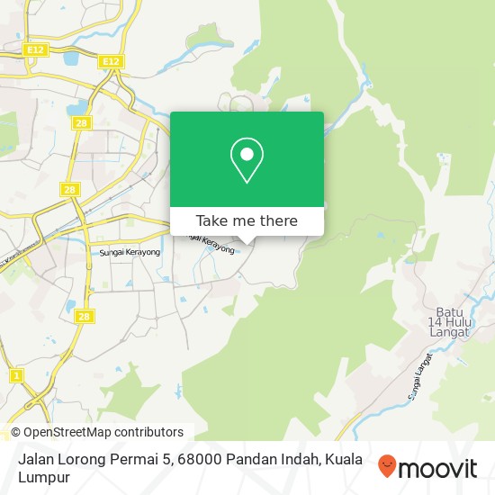 Jalan Lorong Permai 5, 68000 Pandan Indah map