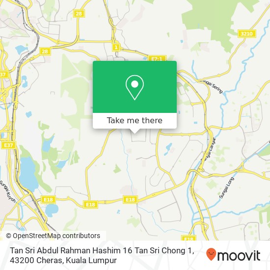 Tan Sri Abdul Rahman Hashim 16 Tan Sri Chong 1, 43200 Cheras map