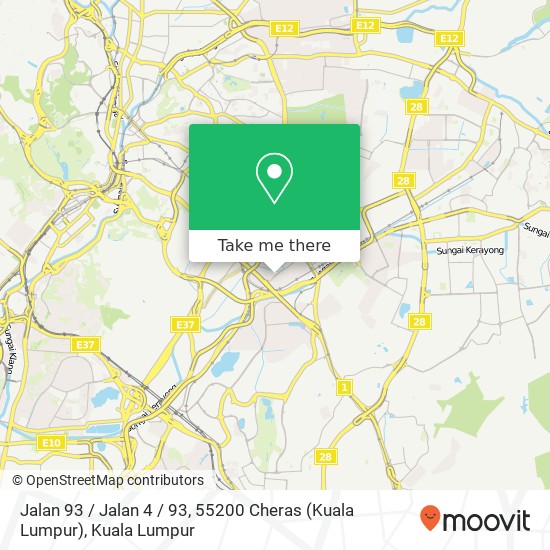 Peta Jalan 93 / Jalan 4 / 93, 55200 Cheras (Kuala Lumpur)