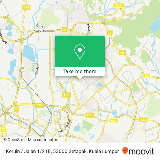 Peta Keruin / Jalan 1 / 21B, 53000 Setapak