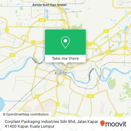 Peta Corplast Packaging Industries Sdn Bhd, Jalan Kapar 41400 Kapar