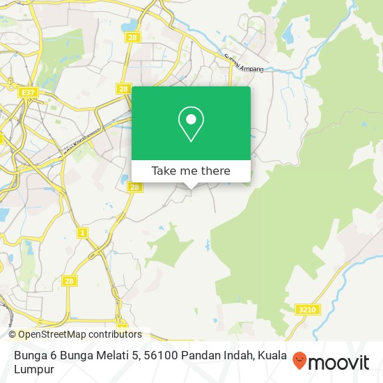 Bunga 6 Bunga Melati 5, 56100 Pandan Indah map