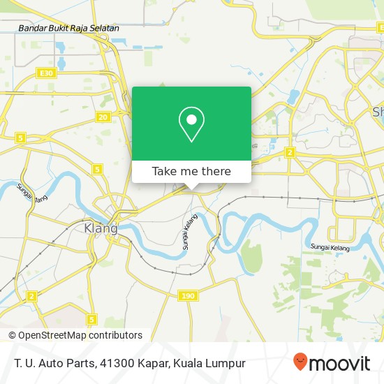 T. U. Auto Parts, 41300 Kapar map