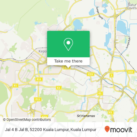Peta Jal 4 B Jal B, 52200 Kuala Lumpur
