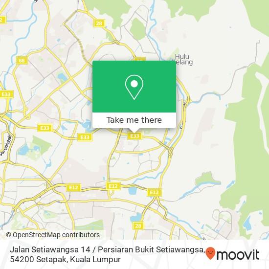 Peta Jalan Setiawangsa 14 / Persiaran Bukit Setiawangsa, 54200 Setapak