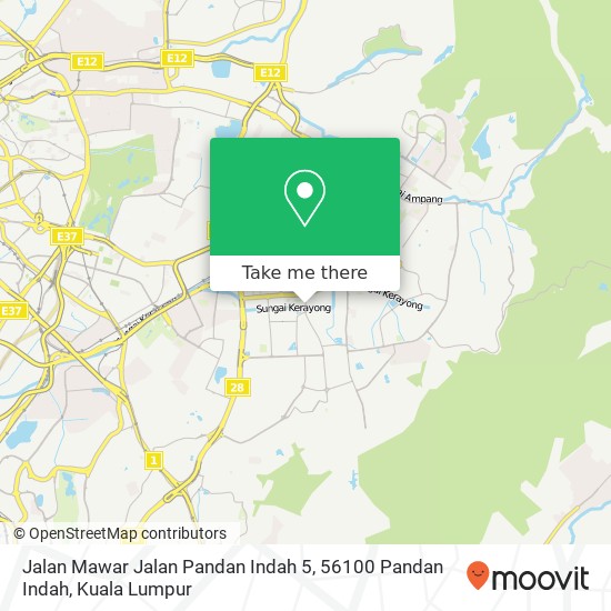 Jalan Mawar Jalan Pandan Indah 5, 56100 Pandan Indah map