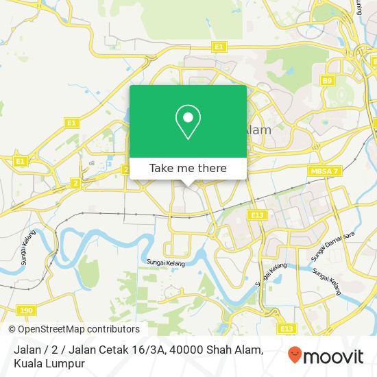 Jalan / 2 / Jalan Cetak 16 / 3A, 40000 Shah Alam map