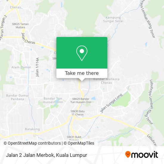 Jalan 2 Jalan Merbok map