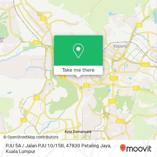 PJU 5A / Jalan PJU 10 / 15B, 47830 Petaling Jaya map