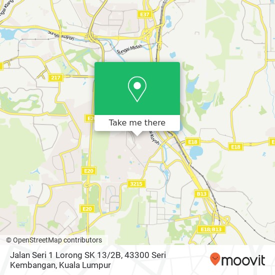 Jalan Seri 1 Lorong SK 13 / 2B, 43300 Seri Kembangan map