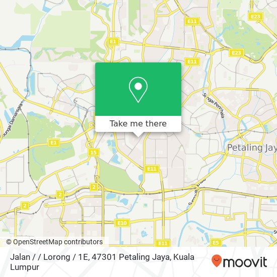 Peta Jalan / / Lorong / 1E, 47301 Petaling Jaya