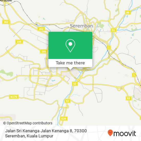 Peta Jalan Sri Kenanga Jalan Kenanga 8, 70300 Seremban