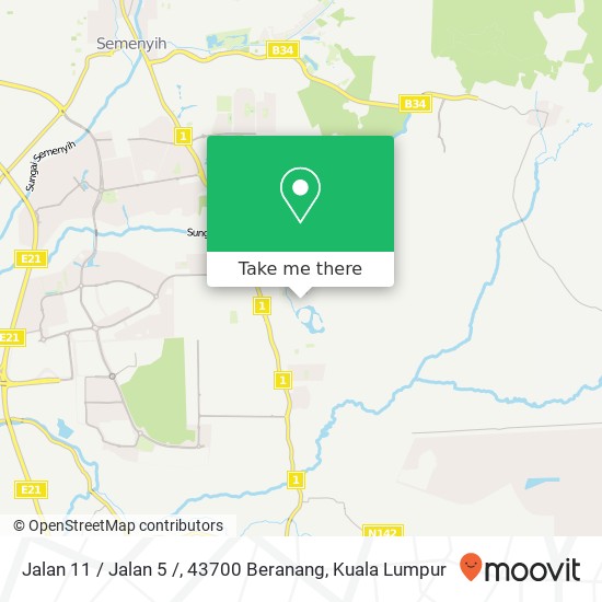 Jalan 11 / Jalan 5 /, 43700 Beranang map