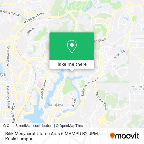 Bilik Mesyuarat Utama Aras 6 MAMPU B2 JPM map