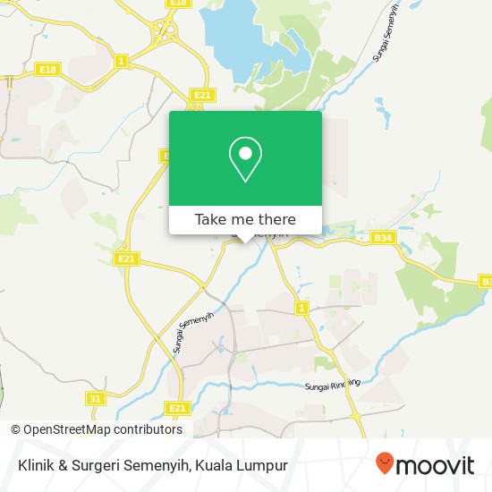 Klinik & Surgeri Semenyih map