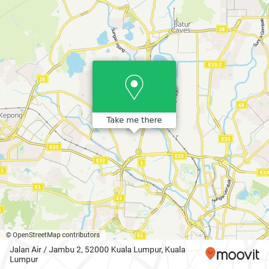 Jalan Air / Jambu 2, 52000 Kuala Lumpur map