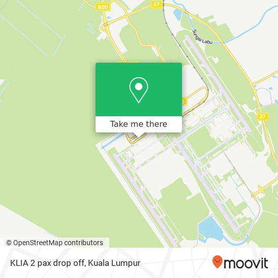 KLIA 2 pax drop off map