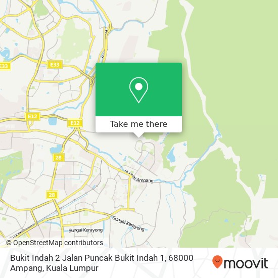 Peta Bukit Indah 2 Jalan Puncak Bukit Indah 1, 68000 Ampang