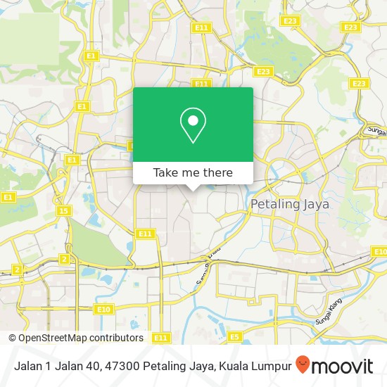 Jalan 1 Jalan 40, 47300 Petaling Jaya map