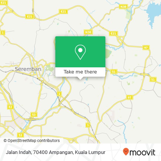 Jalan Indah, 70400 Ampangan map