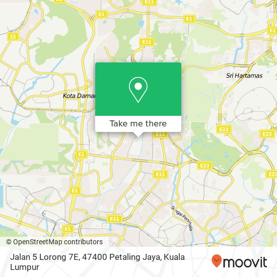 Peta Jalan 5 Lorong 7E, 47400 Petaling Jaya