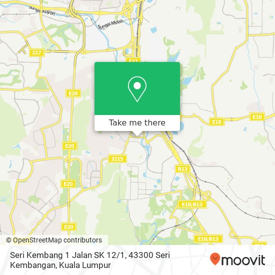 Seri Kembang 1 Jalan SK 12 / 1, 43300 Seri Kembangan map