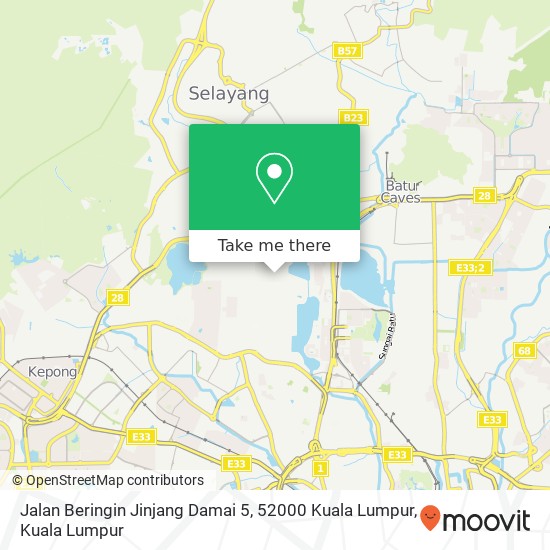 Peta Jalan Beringin Jinjang Damai 5, 52000 Kuala Lumpur