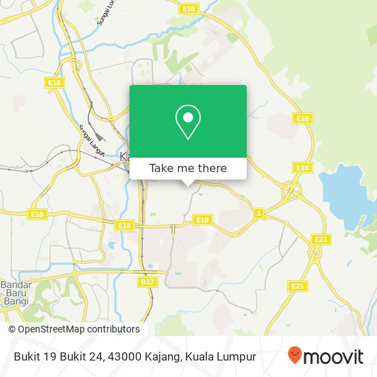 Peta Bukit 19 Bukit 24, 43000 Kajang