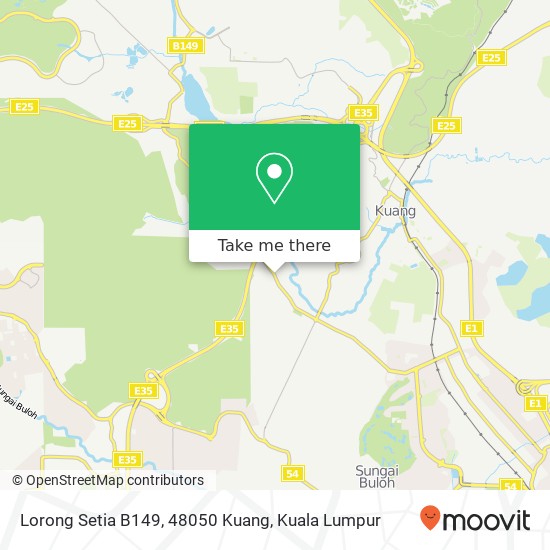 Peta Lorong Setia B149, 48050 Kuang