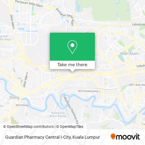 Guardian Pharmacy Central I-City map