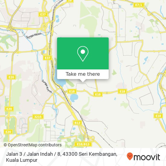 Jalan 3 / Jalan Indah / 8, 43300 Seri Kembangan map