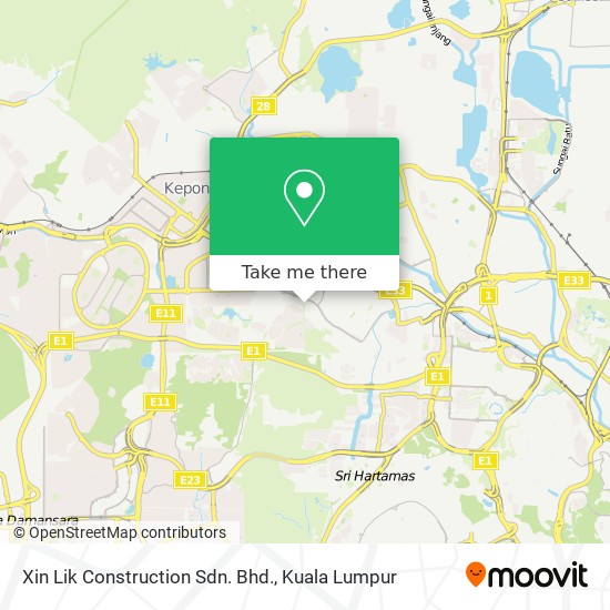 Xin Lik Construction Sdn. Bhd. map