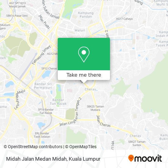 Midah Jalan Medan Midah map