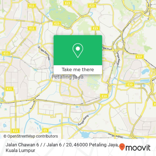 Peta Jalan Chawan 6 / / Jalan 6 / 20, 46000 Petaling Jaya