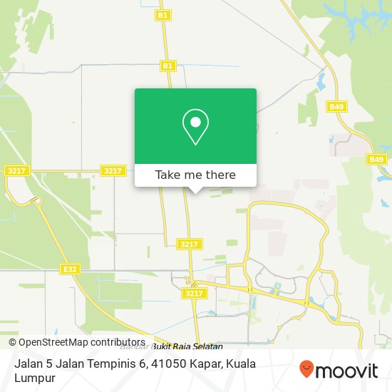 Peta Jalan 5 Jalan Tempinis 6, 41050 Kapar
