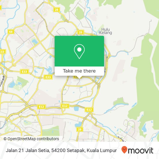 Peta Jalan 21 Jalan Setia, 54200 Setapak