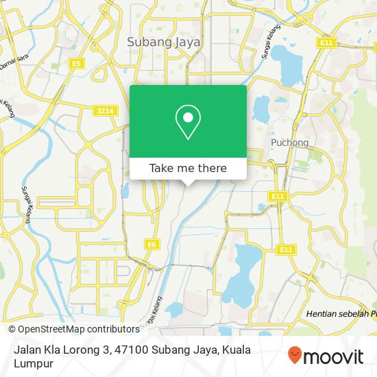 Jalan Kla Lorong 3, 47100 Subang Jaya map