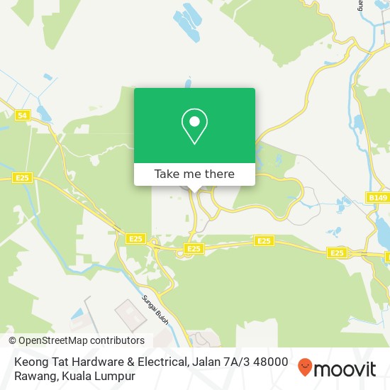 Peta Keong Tat Hardware & Electrical, Jalan 7A / 3 48000 Rawang