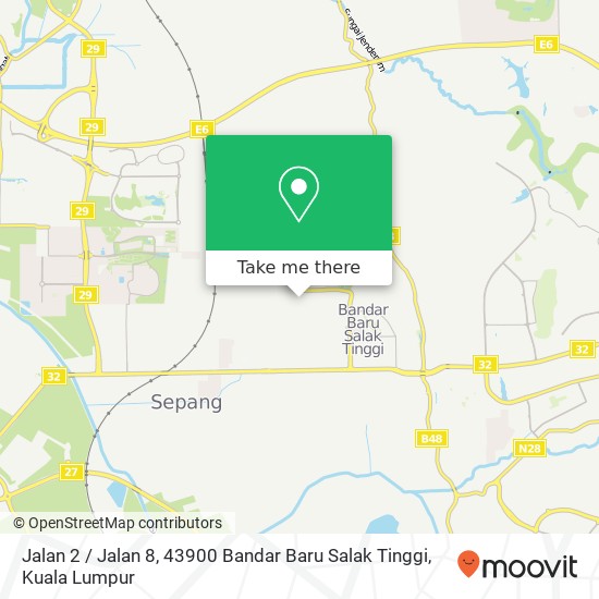 Peta Jalan 2 / Jalan 8, 43900 Bandar Baru Salak Tinggi