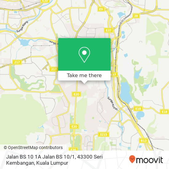 Peta Jalan BS 10 1A Jalan BS 10 / 1, 43300 Seri Kembangan