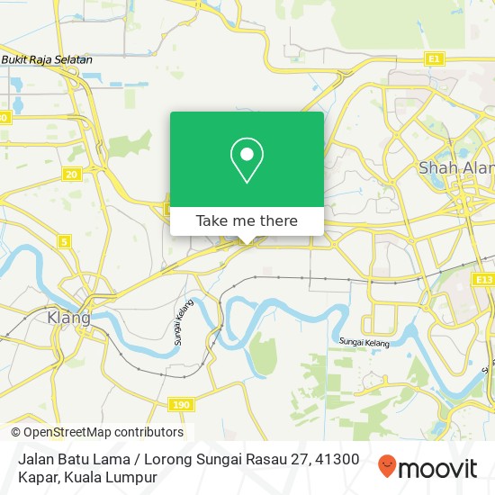 Peta Jalan Batu Lama / Lorong Sungai Rasau 27, 41300 Kapar