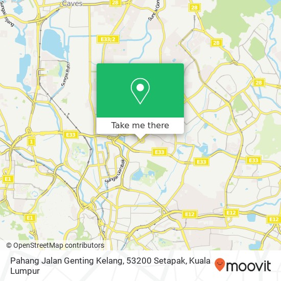 Peta Pahang Jalan Genting Kelang, 53200 Setapak