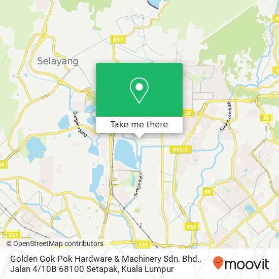 Golden Gok Pok Hardware & Machinery Sdn. Bhd., Jalan 4 / 10B 68100 Setapak map