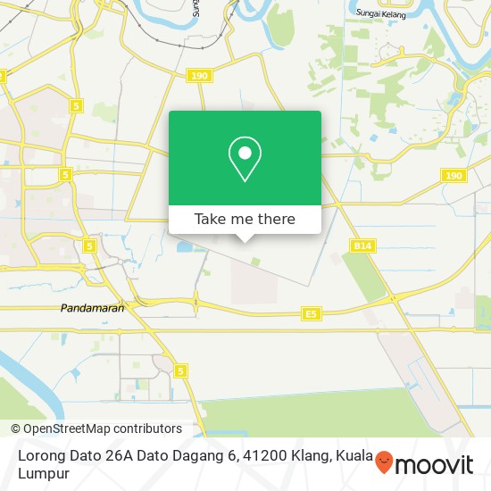 Peta Lorong Dato 26A Dato Dagang 6, 41200 Klang