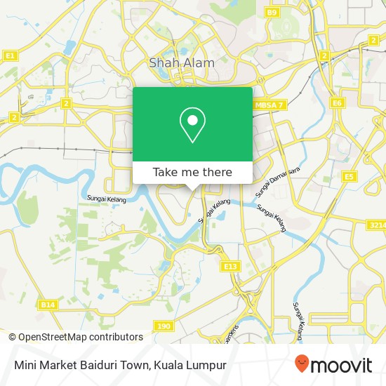 Mini Market Baiduri Town map