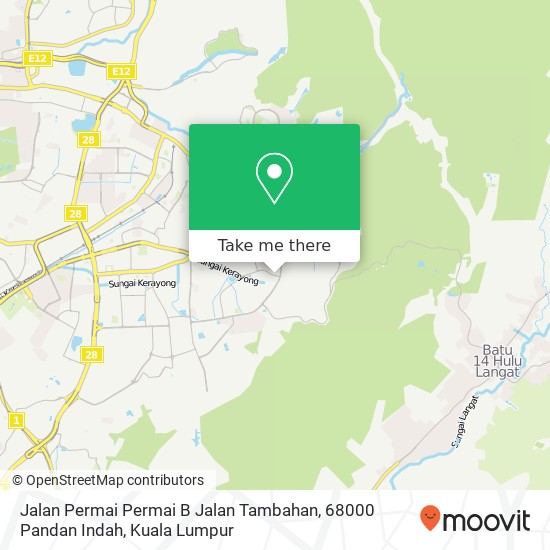 Jalan Permai Permai B Jalan Tambahan, 68000 Pandan Indah map