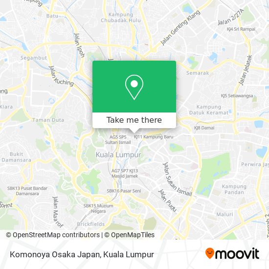 Komonoya Osaka Japan map