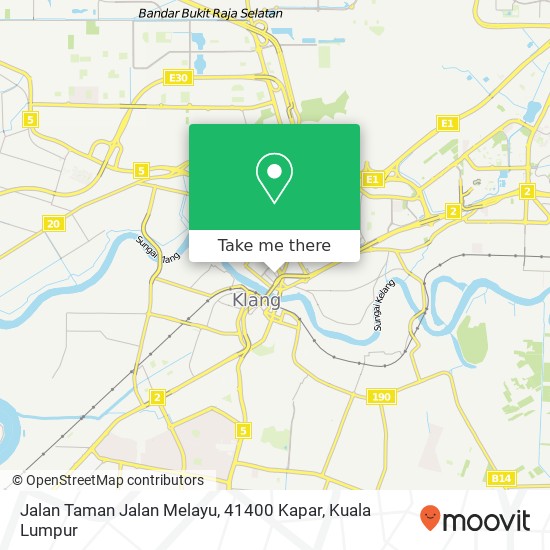 Jalan Taman Jalan Melayu, 41400 Kapar map