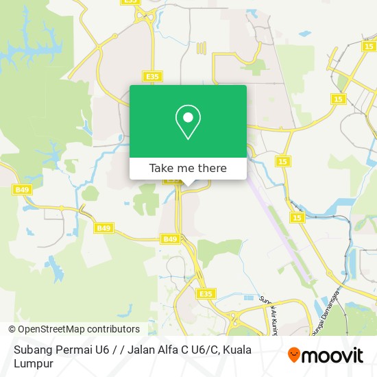 Peta Subang Permai U6 / / Jalan Alfa C U6 / C