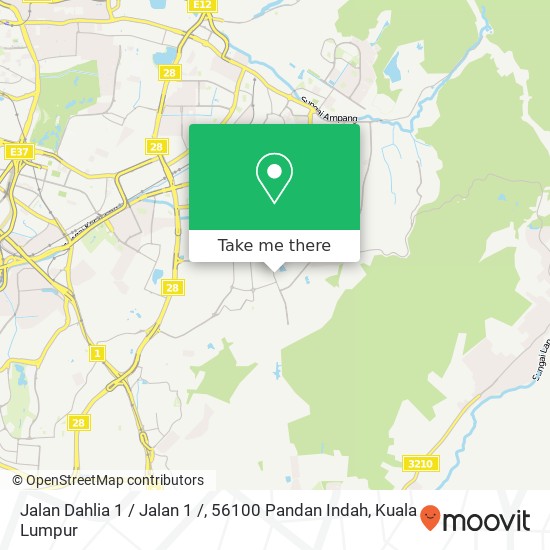 Peta Jalan Dahlia 1 / Jalan 1 /, 56100 Pandan Indah